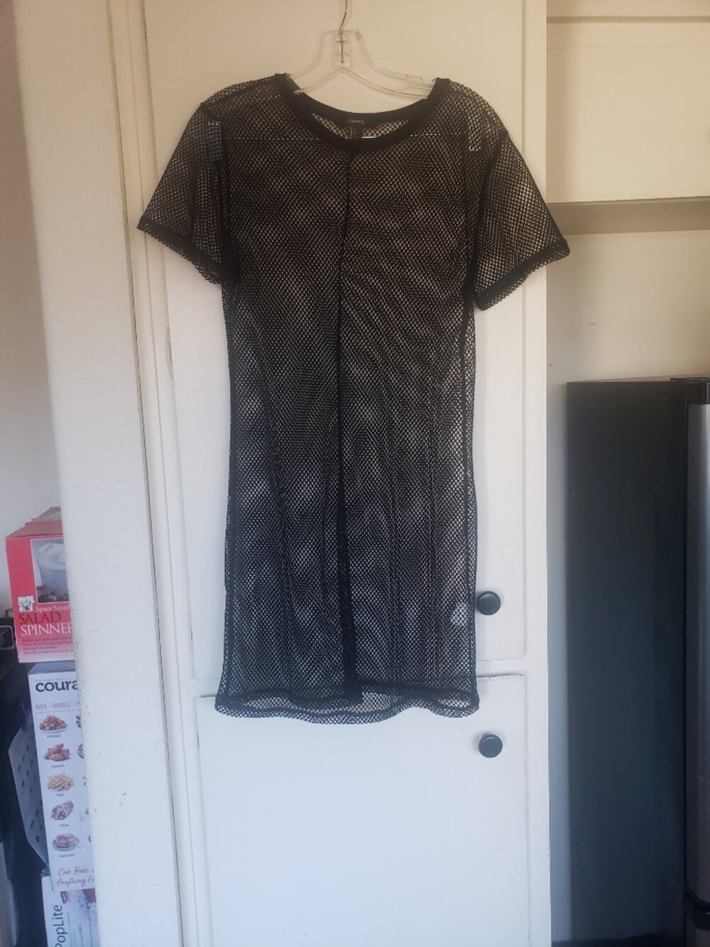Forever 21 Black Mesh Shirt Size Large